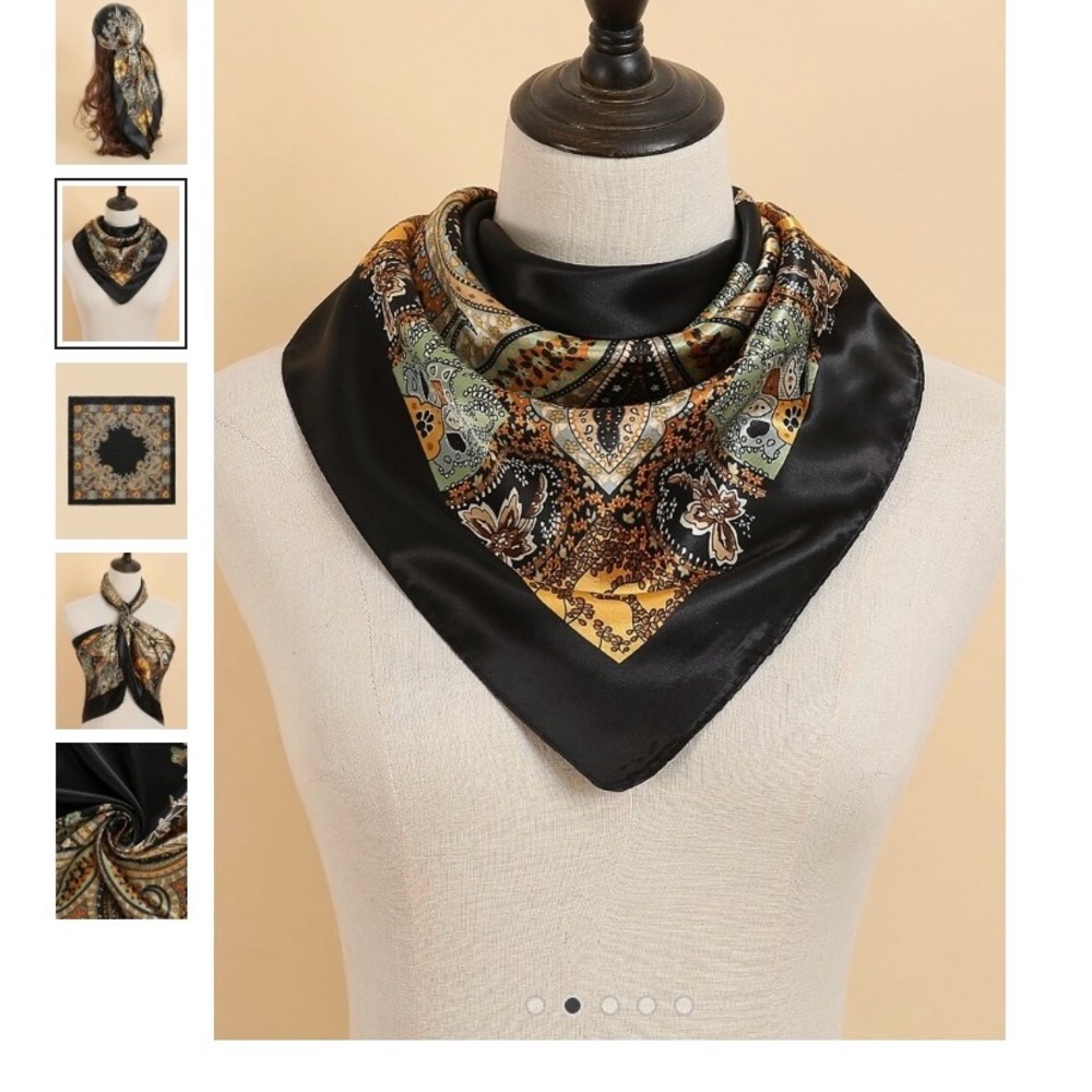 Paisley Pattern Multicolor Scarf - Picture 4 of 4